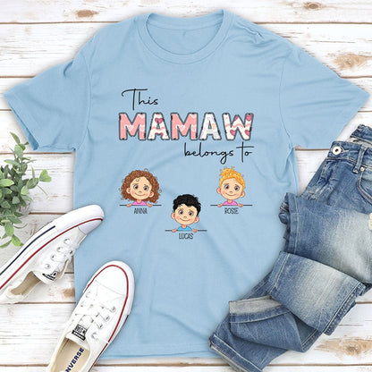 This Grandma Belongs To - Personalized Custom Unisex T-shirt - Blithe Hub