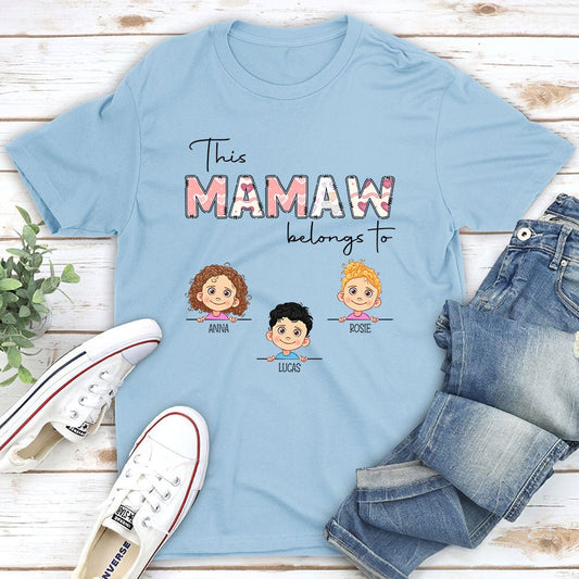 This Grandma Belongs To - Personalized Custom Unisex T-shirt - Blithe Hub