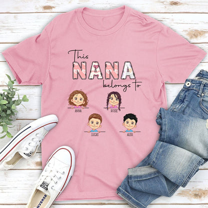 This Grandma Belongs To - Personalized Custom Unisex T-shirt - Blithe Hub