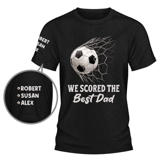 Champion Dad Grandpa - Personalized Custom Shirt With Design On Sleeve