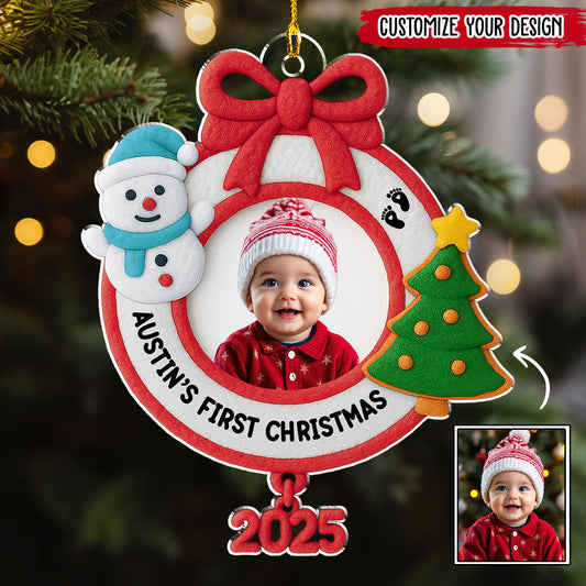 Precious Baby Christmas - Personalized Custom Acrylic Ornament