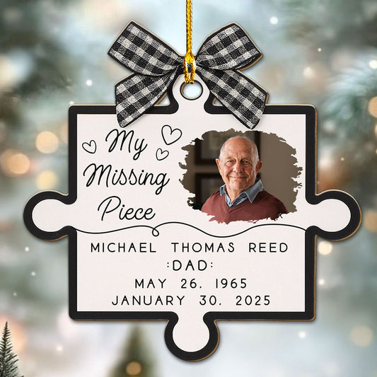 Our Hearts Fit Perfectly Together - Personalized Custom Wood Ornament