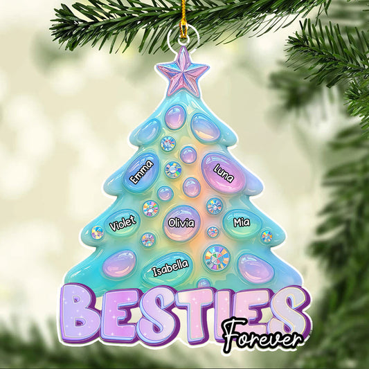 Glitter Christmas Tree Version 2 - Personalized Custom Acrylic Ornament