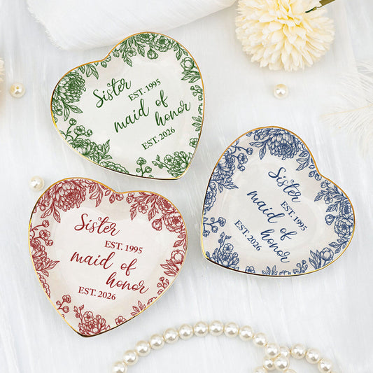 Promoted To Maid Of Honor - Personalized Custom Jewelry Dish