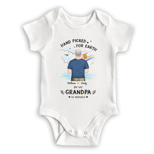 Hand Picked For Earth By - Personalized Custom Baby Onesie