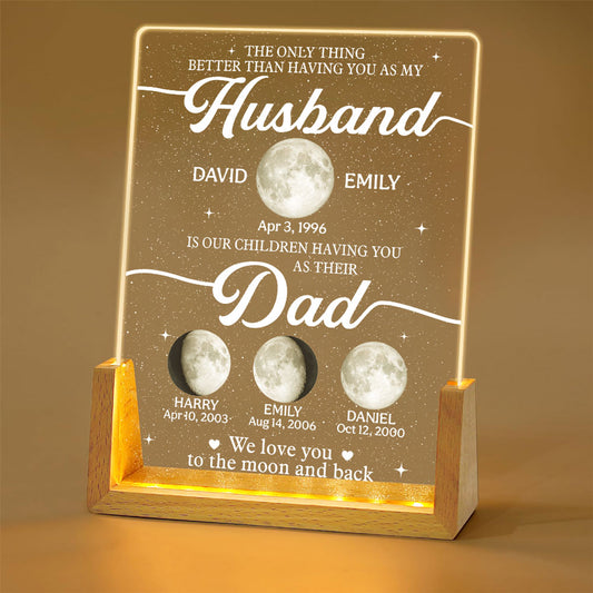 We Love You To The Moon And Back - Personalized Custom Night Light
