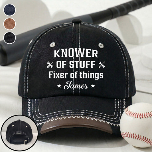 Fixer And Knower - Personalized Custom Vintage Soft Baseball Cap