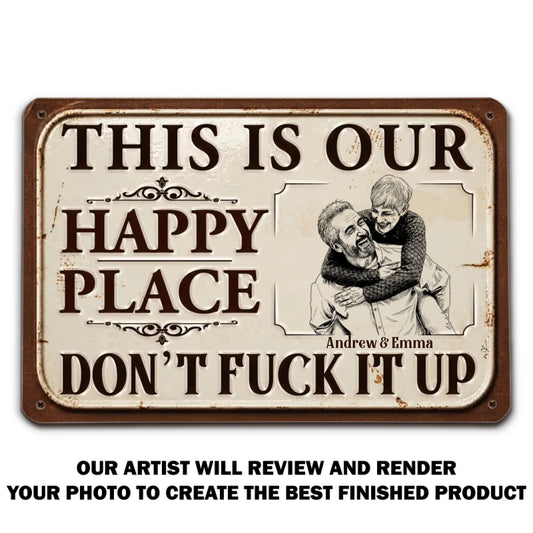 Metal sign ngang