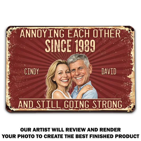 Metal sign ngang