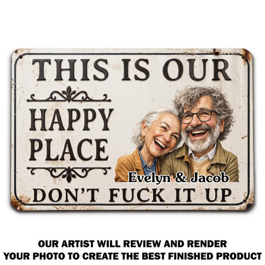 Metal sign ngang