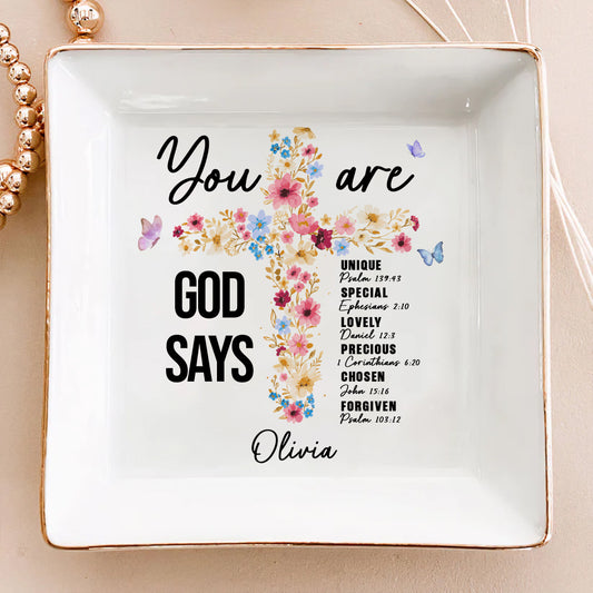 God Trusts You - Personalized Custom Jewelry Dish