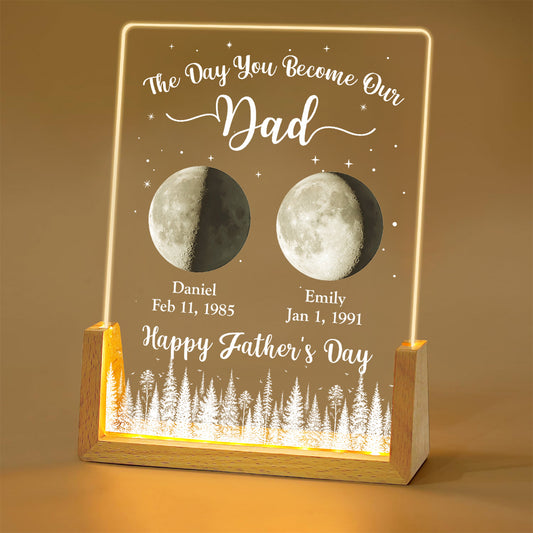 The Day You Become Our Dad 2 - Personalized Custom Night Light