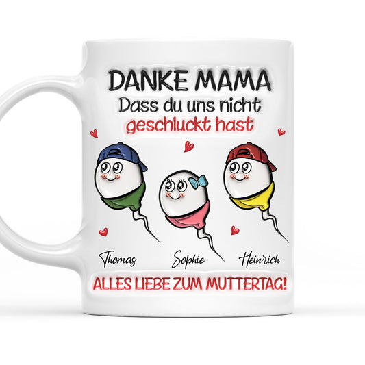 Thanks For Not Swallowing German - Personalized Custom 3D Inflated Effect Mug