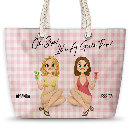 It Is A Girls Trip - Personalized Custom Beach Bag