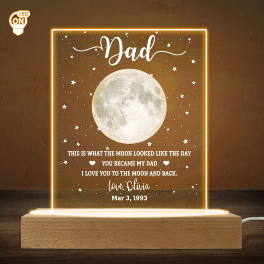 This Is What The Moon Looked Like - Personalized Custom LED Light
