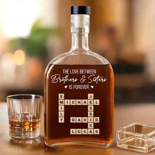 Siblings Forever - Personalized Custom Spirits Decanter