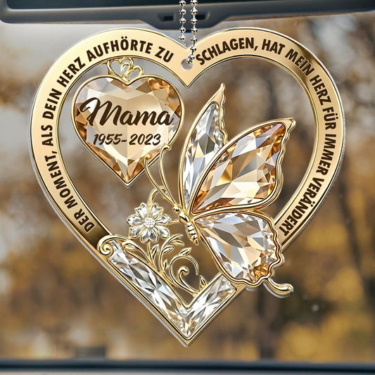 The Moment My Heart Changed Forever German - Personalized Custom Car Ornament