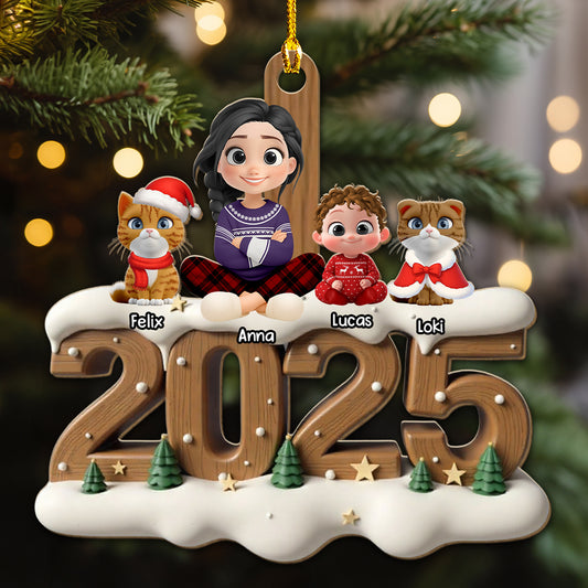 As A Cat Parent Now Onwards - Personalized Custom 3D Effect Wood Ornament