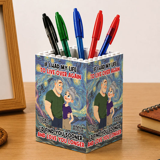 Find You Sooner - Personalized Custom Block Pen Holder