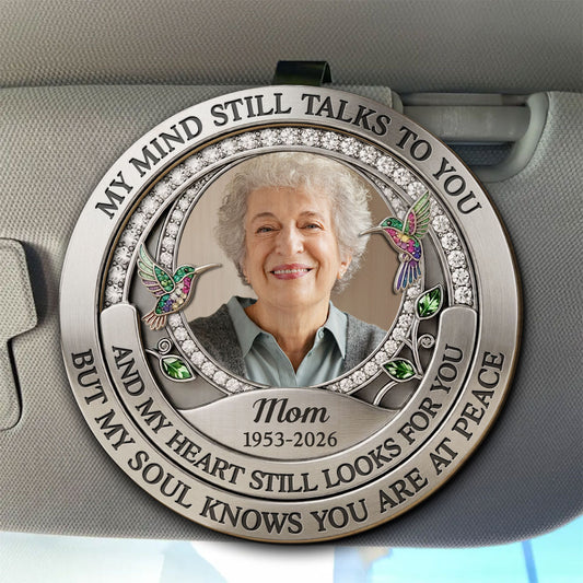 My Mind Still Talk To You - Personalized Custom Car Visor Clip