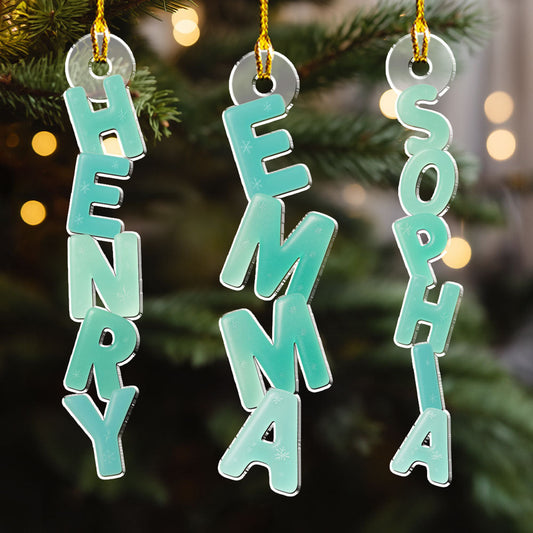 Sea Glass Letters - Personalized Custom Acrylic Ornament