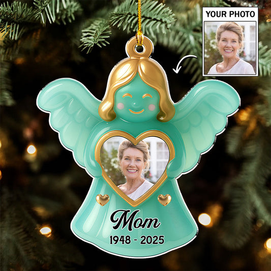 In The Arms Of The Angel - Personalized Custom Acrylic Ornament