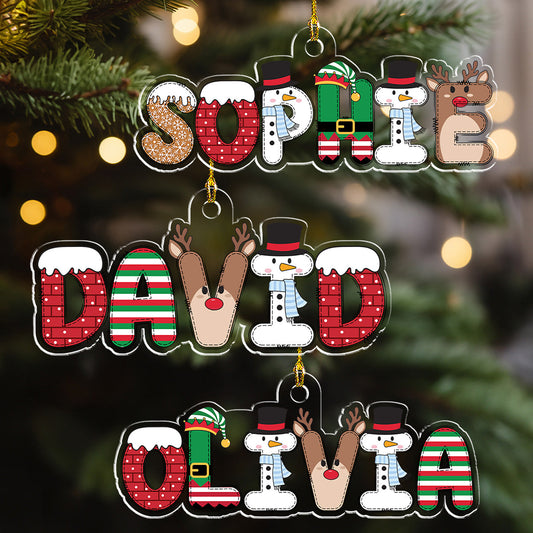 Christmas Letter - Personalized Custom Acrylic Ornament