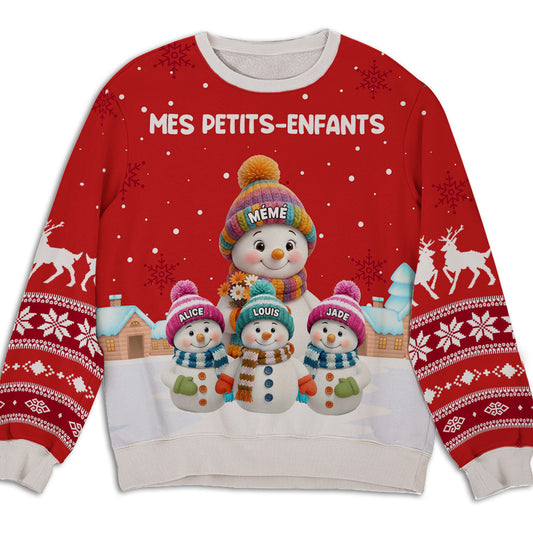 Les Petits-Enfants Tricotent - Sweatshirt Personnalisé Avec Impression Intégrale