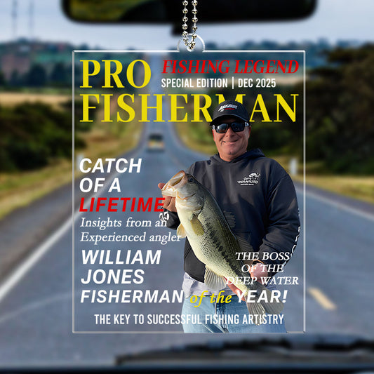 Fisherman Of The Year - Personalized Custom Car Ornament