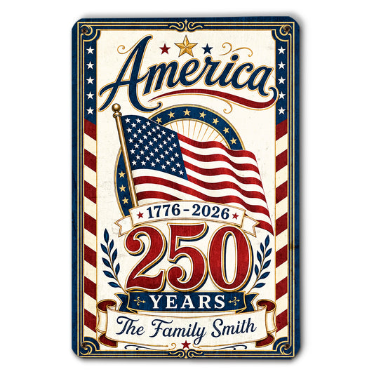 Shout Out To  America - Personalized Custom 3D Effect Metal Sign