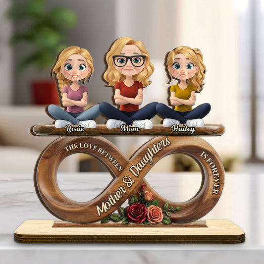 Never End - Personalized Custom 2-Layer Wood Plaque With Flat Base
