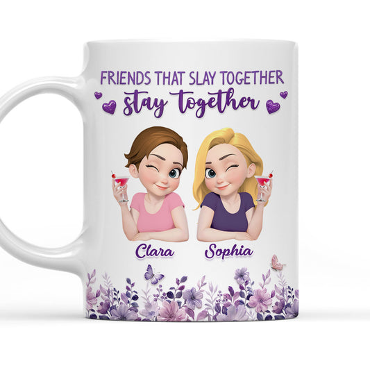 Slay Together Stay Together - Personalized Custom 3D Effect Mug