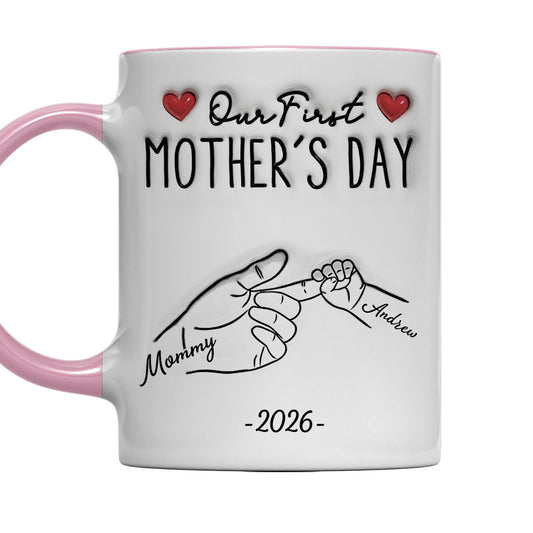 My Heart Grew With You - Personalized Custom 3D Inflated Effect Accent Mug