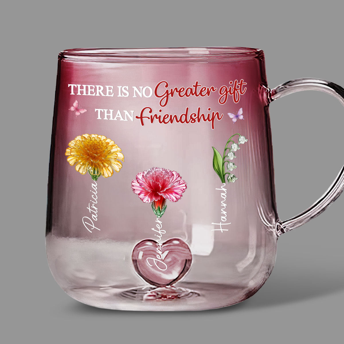 The Dogmother Cartoon - Personalized Custom Pink Gradient Glass Mug