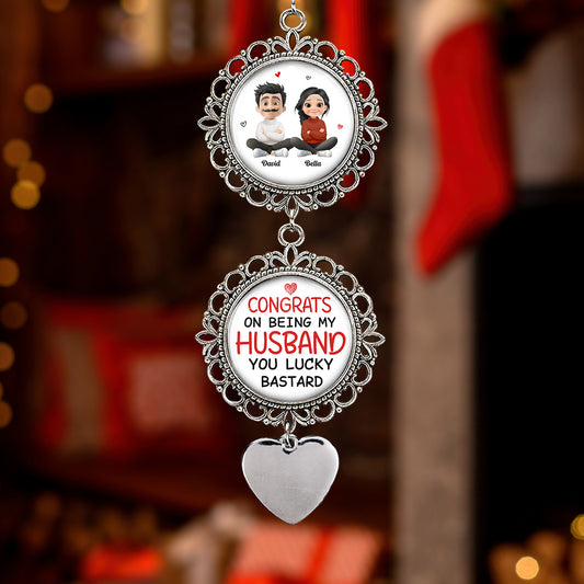 Congrats On Being My Husband  - Personalized Custom Charming Ornament