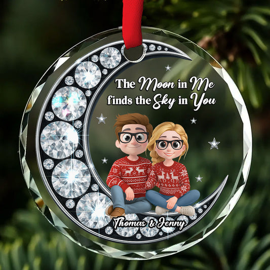 You Are My Midnight Peace - Personalized Custom Glass Ornament
