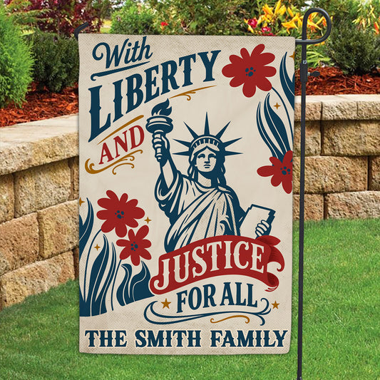 With Liberty For Us - Personalized Custom Flag