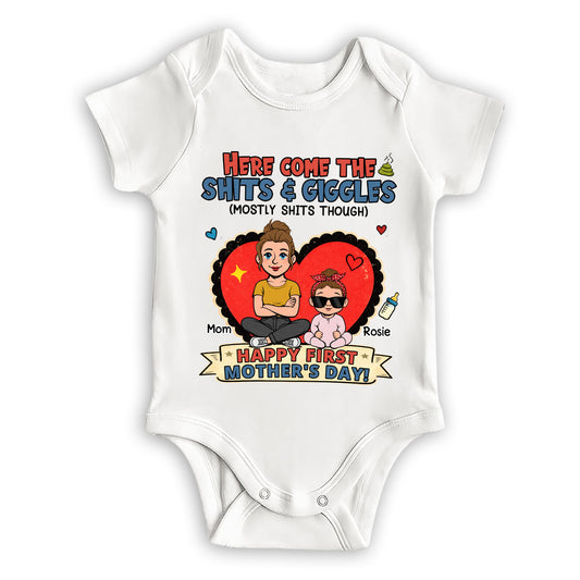 Here Come The Giggles - Personalized Custom Baby Onesie