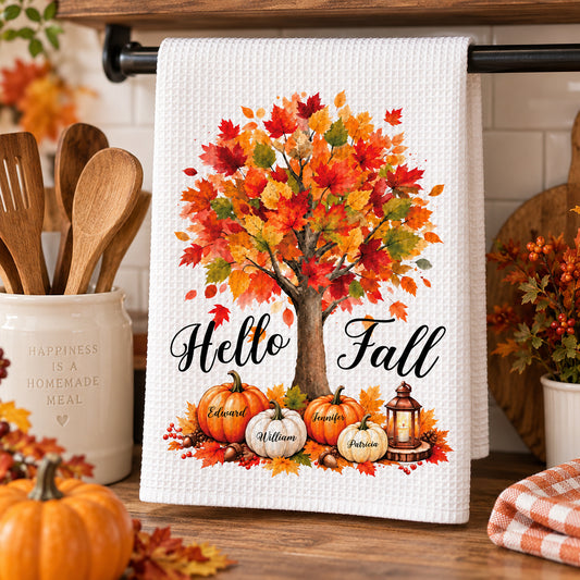 Our Little Pumpkins Grow - Personalized Kitchen Towel