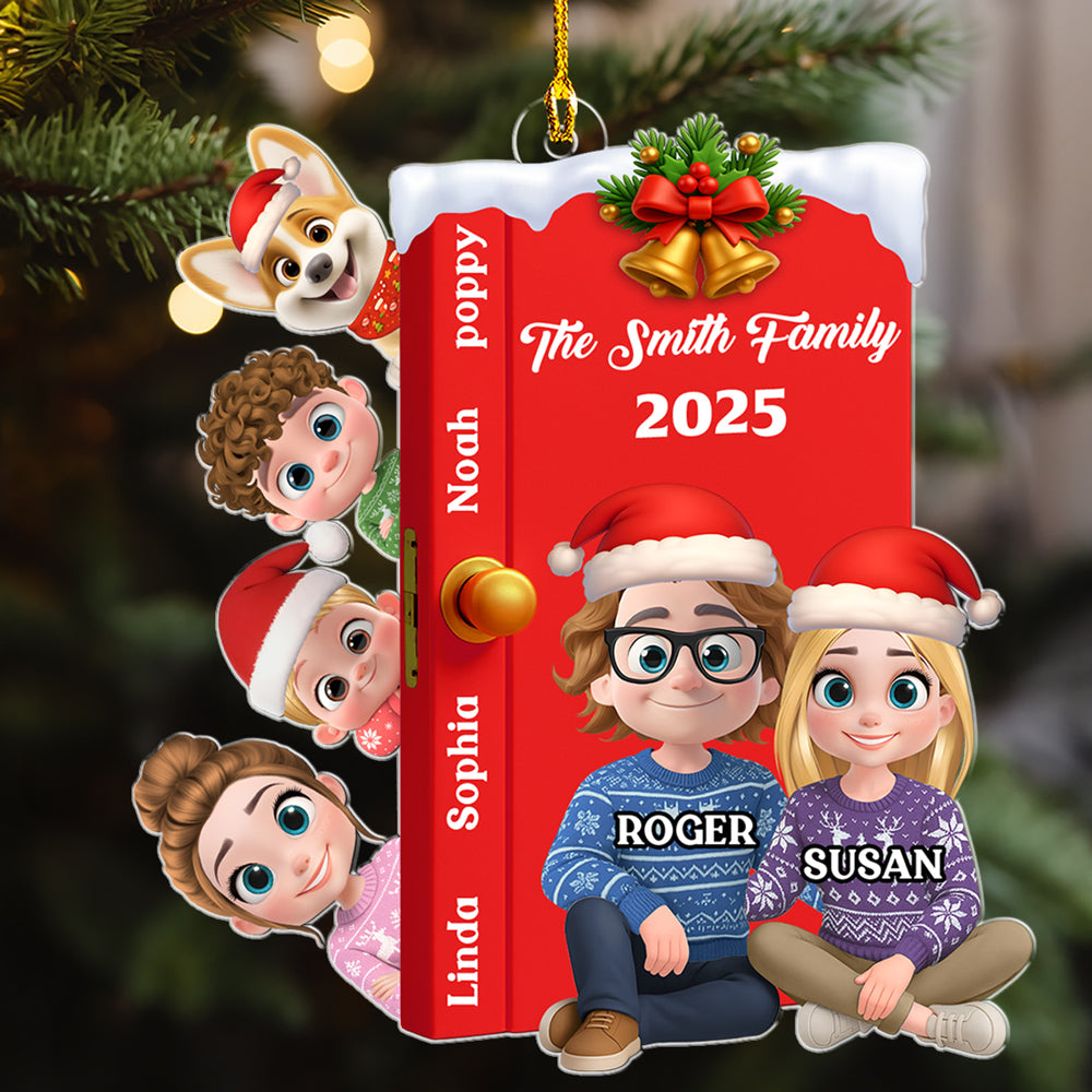 Open Door Family - Personalized Custom Acrylic Ornament – Wrappiness UK