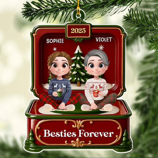 Sisters Forever - Personalized Custom Acrylic Ornament