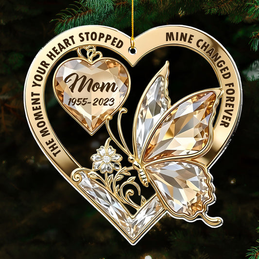 The Moment My Heart Changed Forever - Personalized Custom Acrylic Ornament