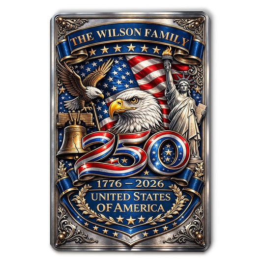 250 Anniversary - Personalized Custom 3D Inflated Effect Metal Sign