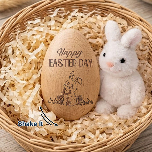 First Easter 2026 - Personalized Custom Wooden Egg Shaker