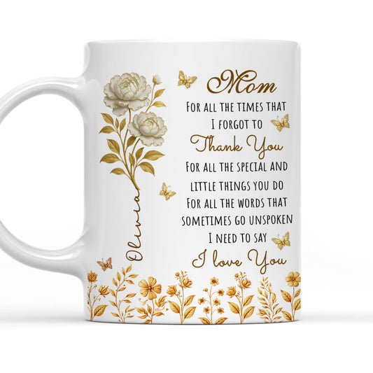 Thank For All - Personalized Custom Coffee Mug