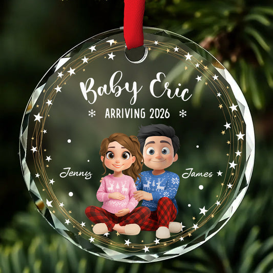 Arrive To This World - Personalized Custom Glass Ornament