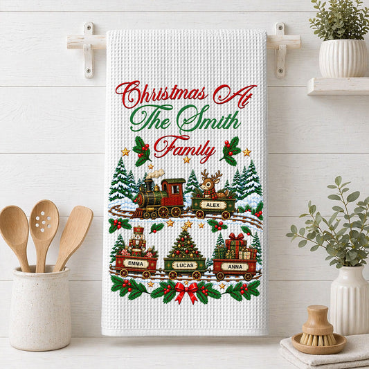 Christmas At Home - Personalized Kitchen Towel