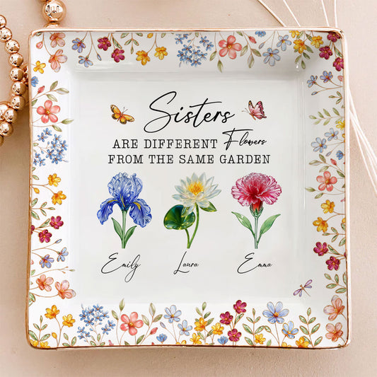 The Most Beautiful Flowers Are Friends - Personalized Custom Jewelry Dish