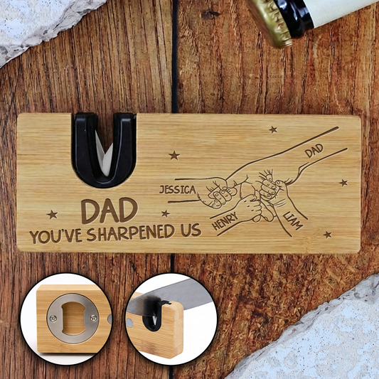 Dad Sharpened Us - Personalized Custom Engraved Opener Sharpener Stowel