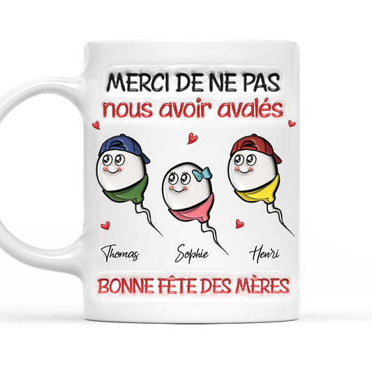 Thanks For Not Swallowing French - Personalized Custom 3D Inflated Effect Mug